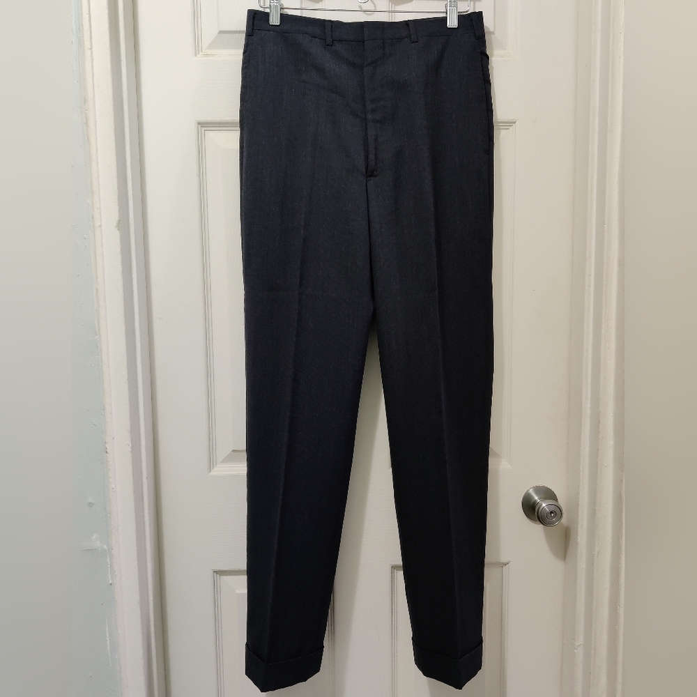 J. Press Men's Size 30 Charcoal Grey Texture Dress Pants